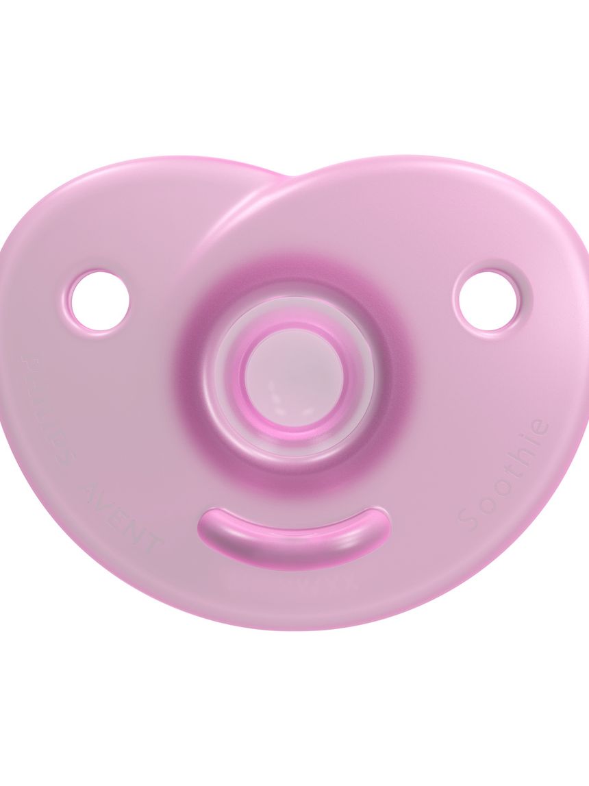 Soothie 0-6m design in silicone no bpa set da 2 soothie rosa - philips avent