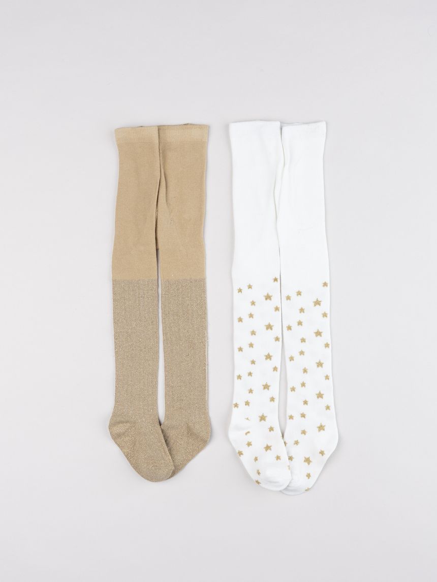 Pack 2 collant elegant bambina