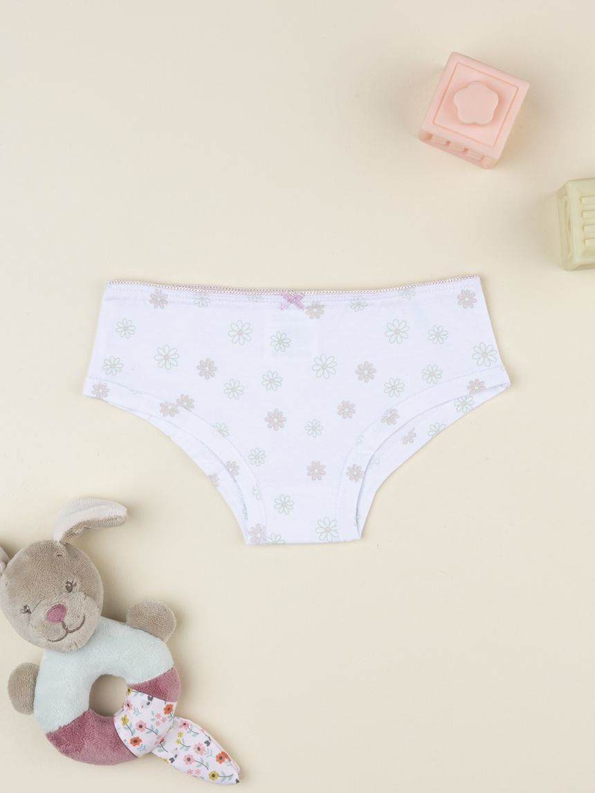 Slip bimba bianco fiori