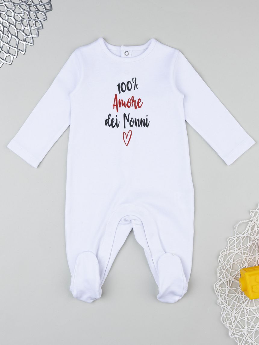 Tutina bimbo bianca stampa nonni