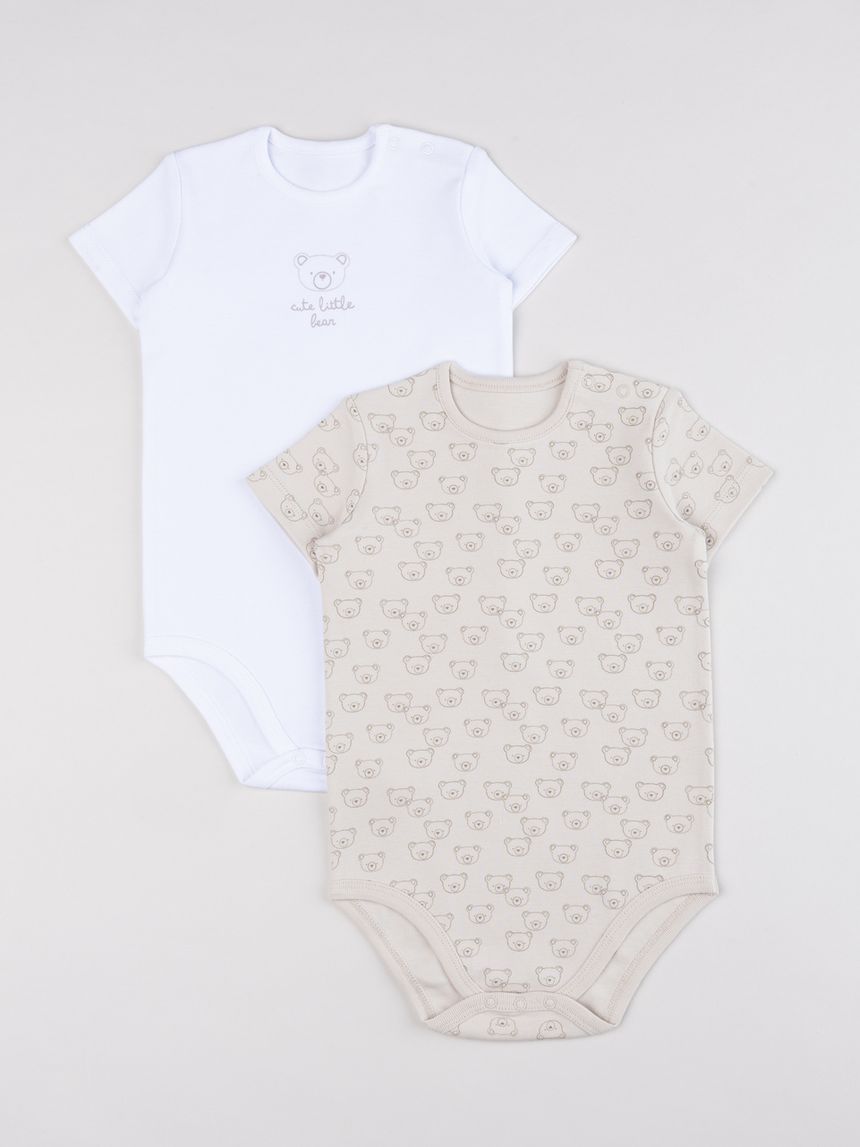 Set 2 body bimbo mezza manica orsetto