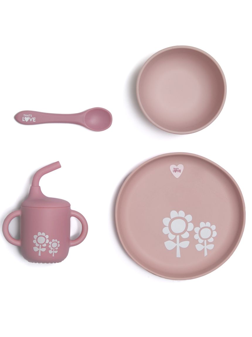 Set pappa in silicone pink- that's love