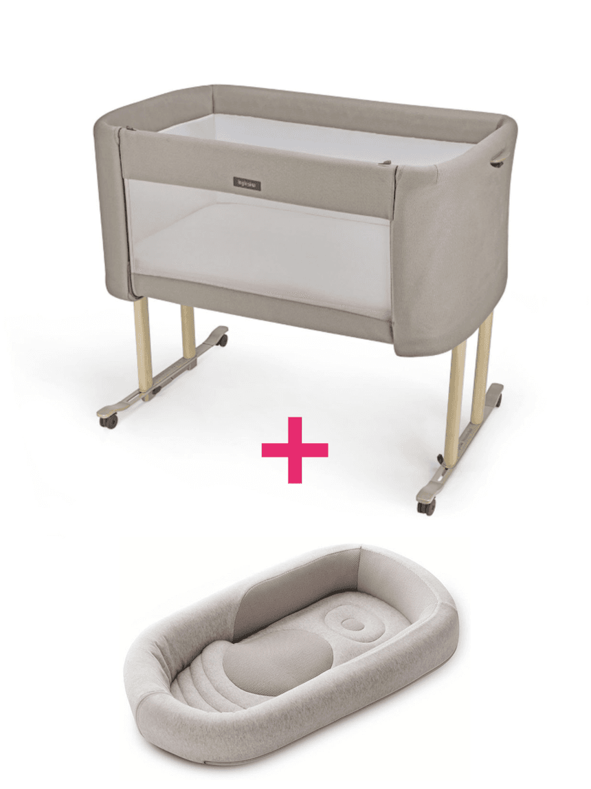Culla welcome bed morpheus beige + riduttore welcome pod quiet beige ad un prezzo speciale - inglesina