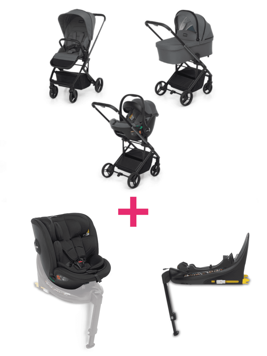 Trio tic toc stone + base auto disk isize + seggiolino auto disk grow ad un prezzo speciale - foppapedretti