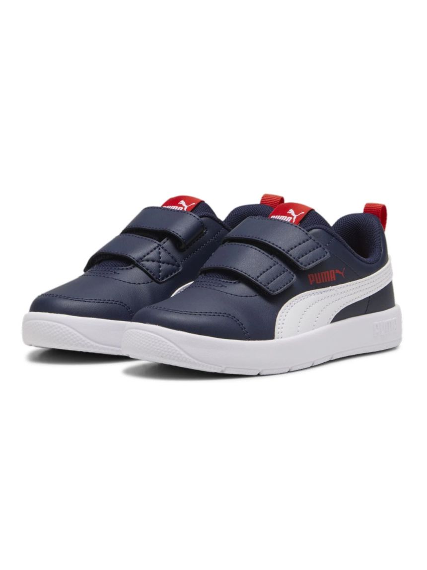 Puma - sneakers courtflex v3 v ps -  blu scuro bimbo