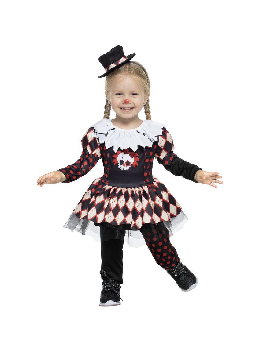 Costume travestimento halloween horror clownetta baby