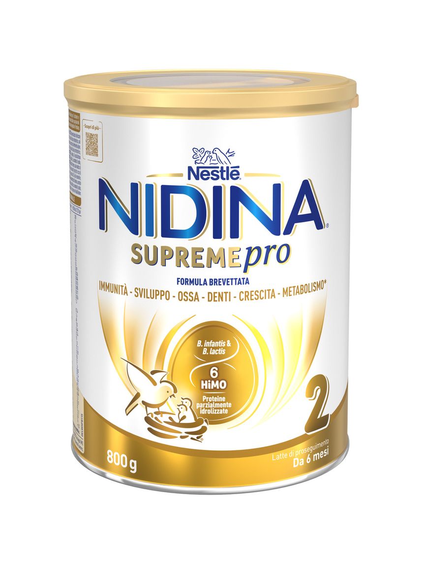 Nidina supremepro 2 latte di proseguimento in polvere da 6 mesi, latta 800g - nestle nidina