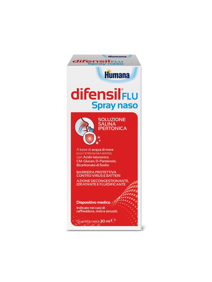 Soluzione salina ipertonica difensil flu spray naso 30ml - humana