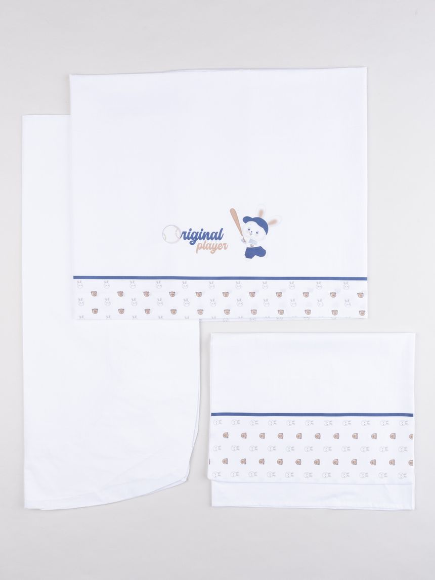Set 3 pezzi lettino "original player" blu
