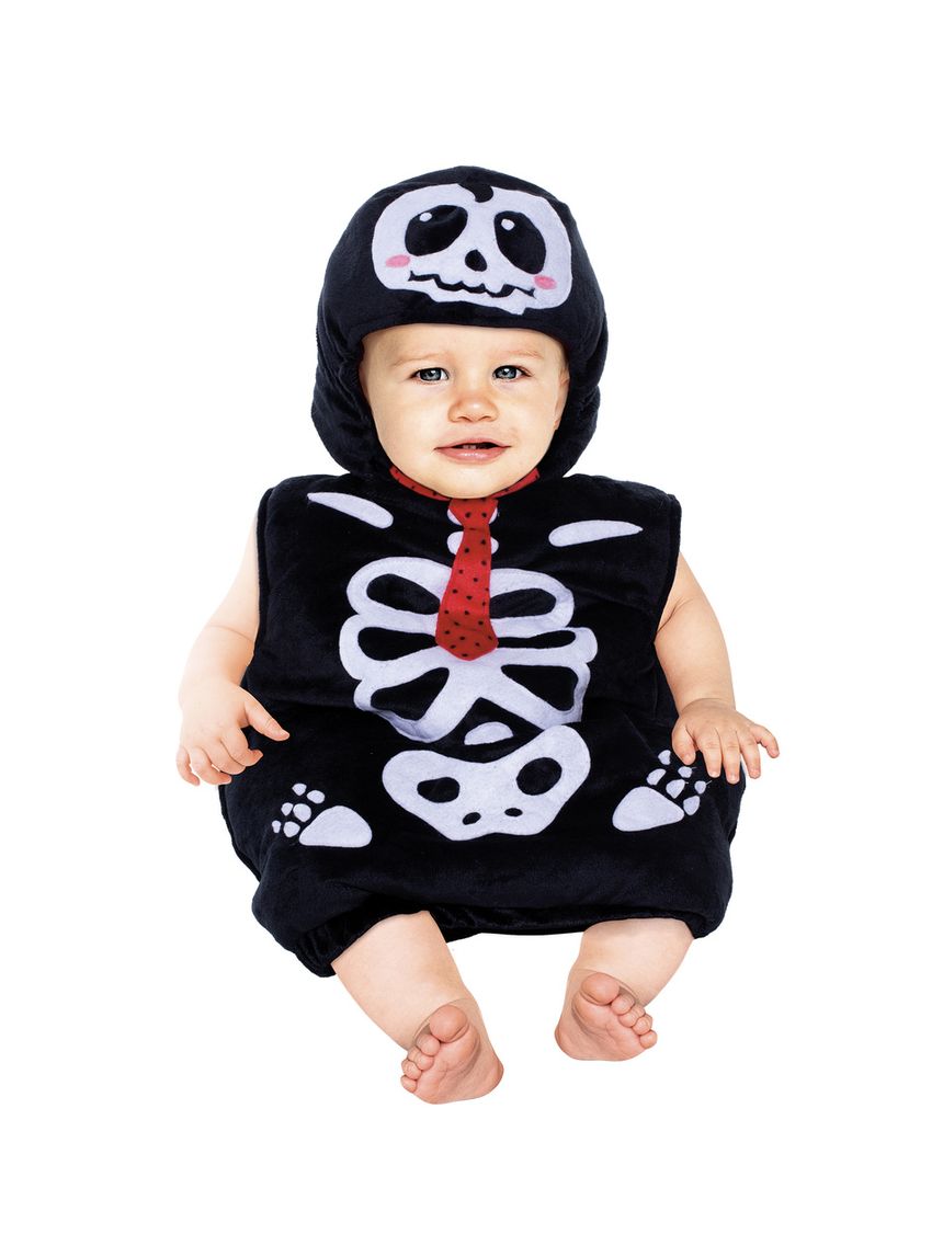 Costume travestimento scheletrino saccotto. 
un travestimento simpaticissimo, elegante e morbidissimo, perfetto per il suo primo halloween