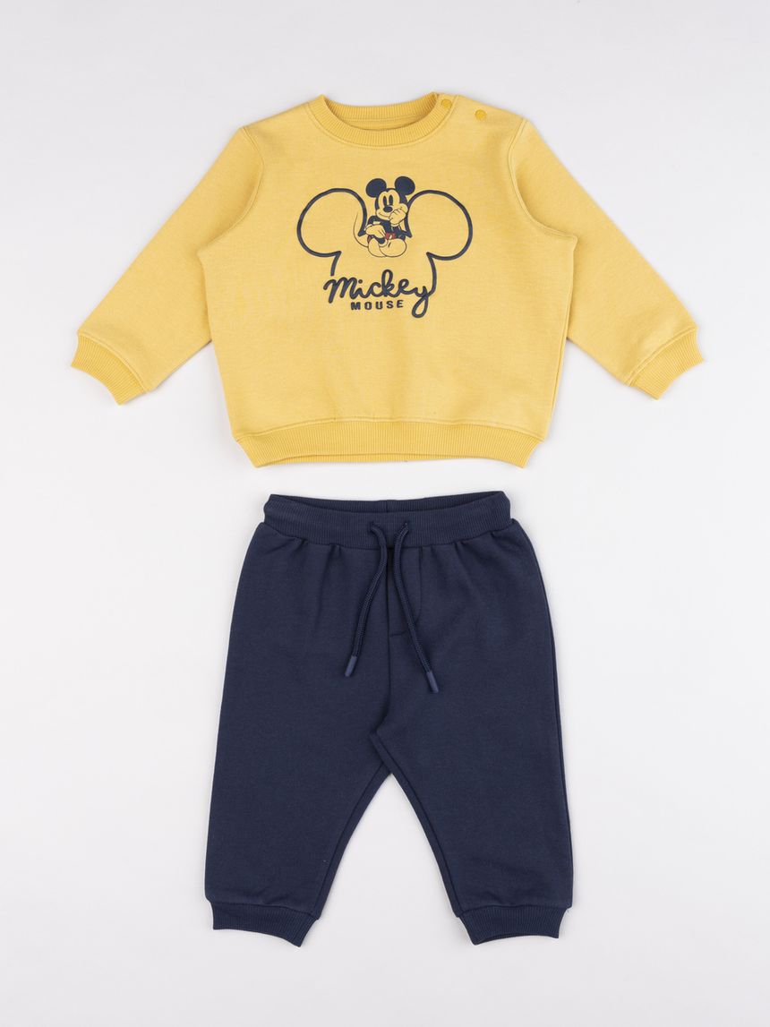 Tuta fleece bimbo giallo/blu "mickey mouse"