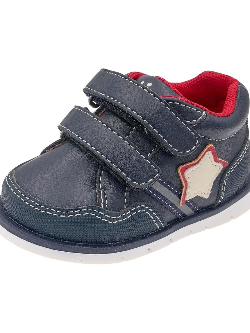 Chicco - scarpa franz bimbo blu doppio velcro con stella