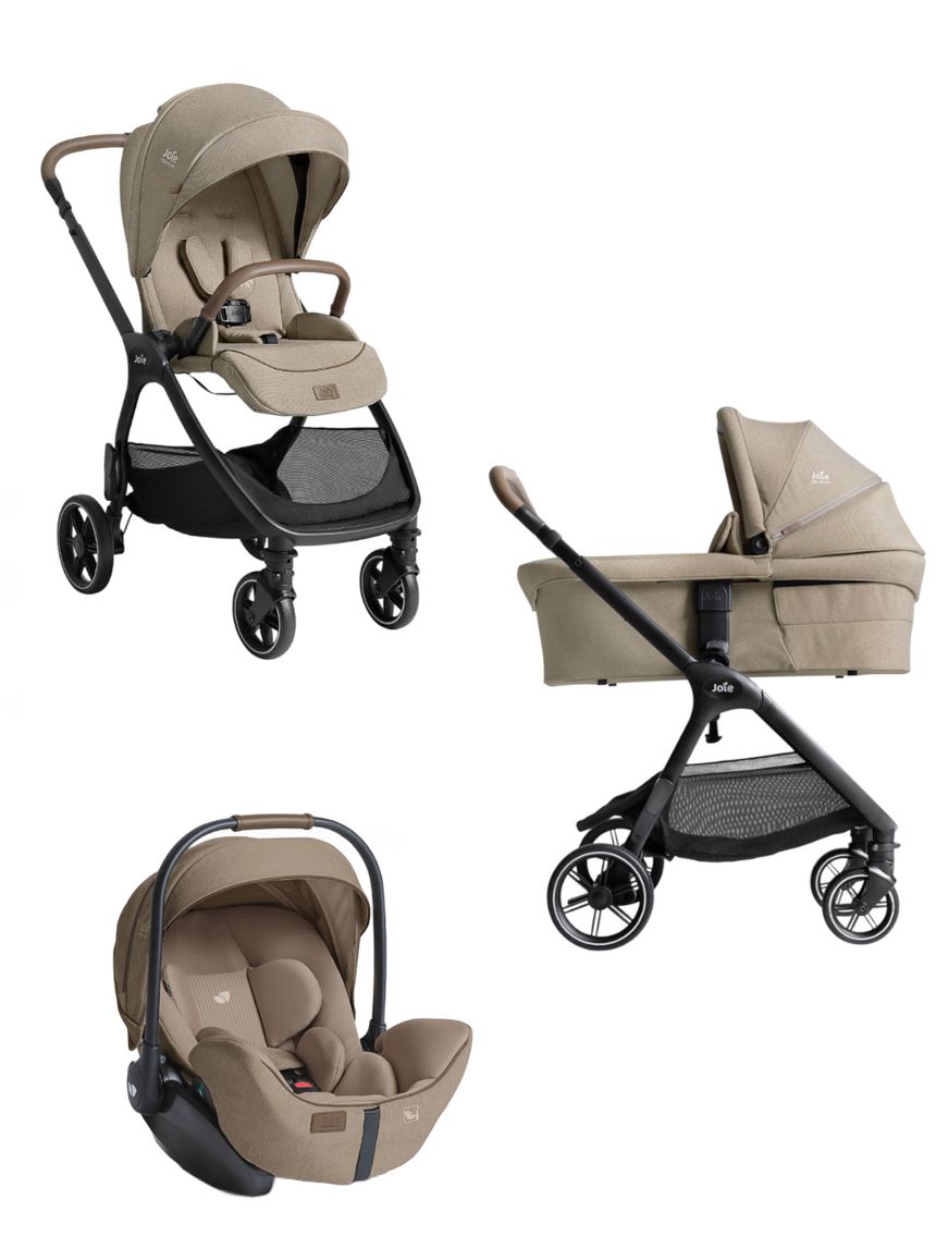 Joie signature - trio valora™ colore sandstone, con base i-size isofix rotativa per seggiolo auto i-base™ encore