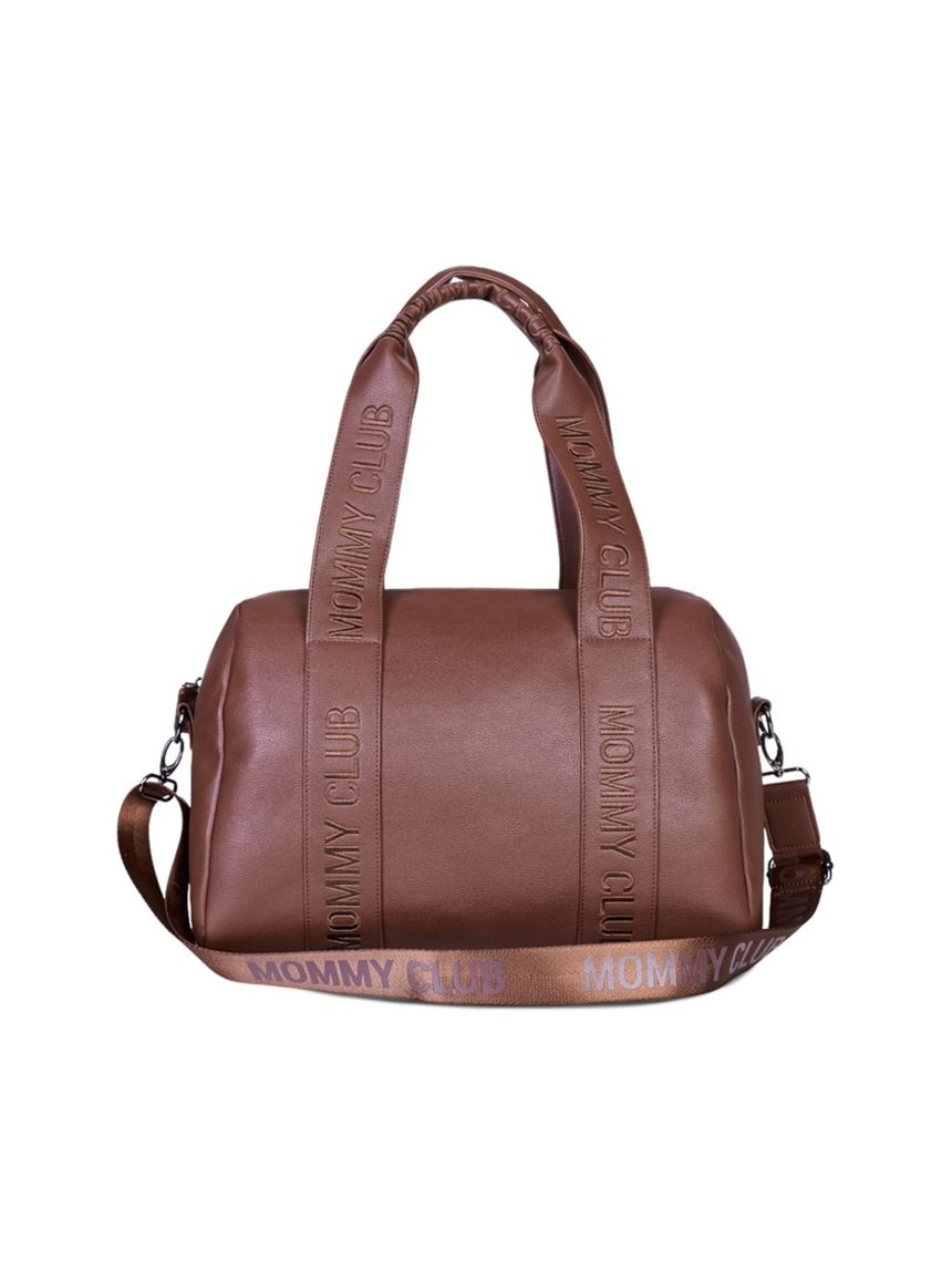 Borsa mommy club signature ecopelle  tabacco - childhome