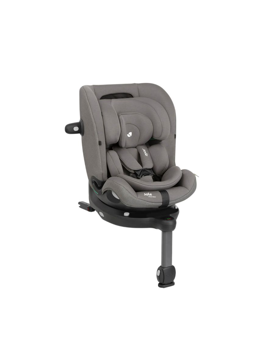 Joie - i-pivot™ grow seggiolino auto i-size con rotazione a 360º dalla nascita a rialzo con schienale, 40 a 135 cm (0-10 anni), colore thunder