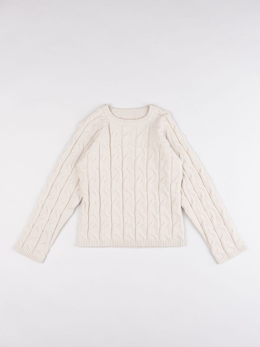 Maglia tricot bear bimba beige