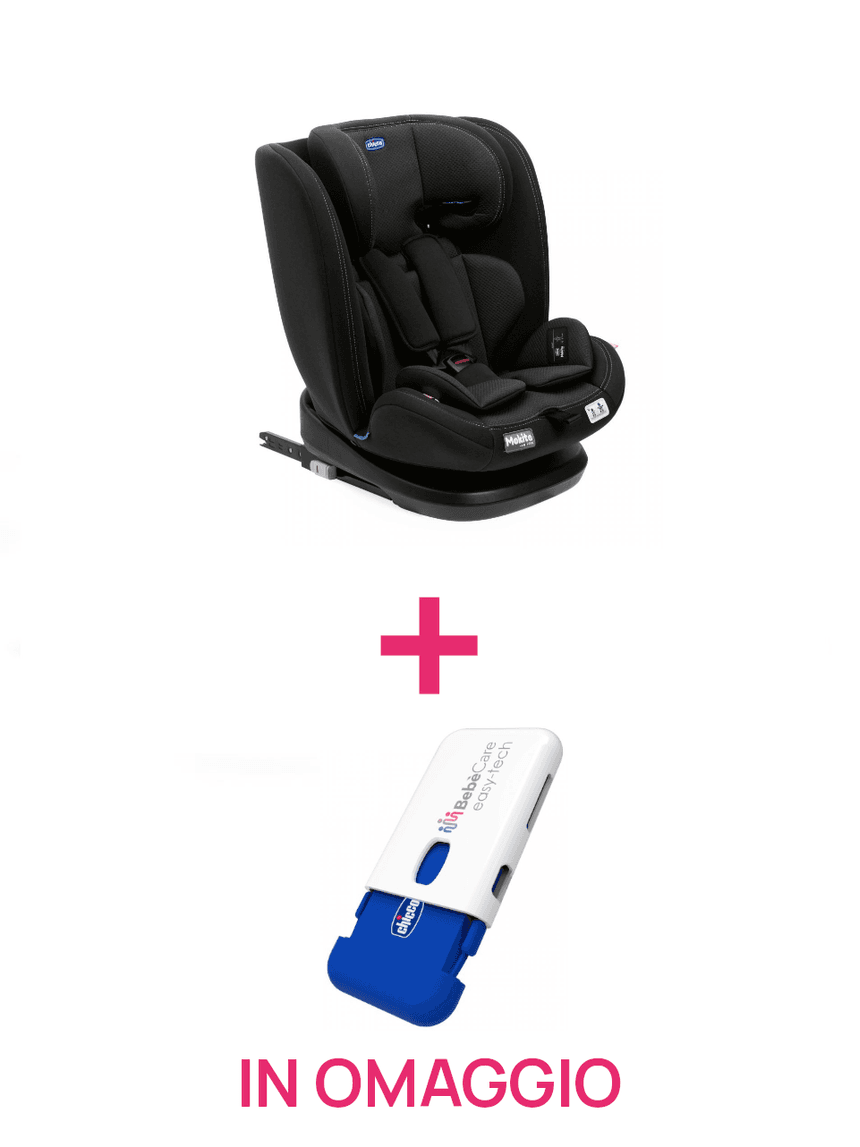 Seggiolone auto mokita i-size black 76-150cm + antiabbandono easy tech in omaggio - chicco