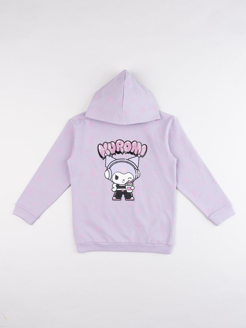 Felpa pesante bambina kuromi lilla