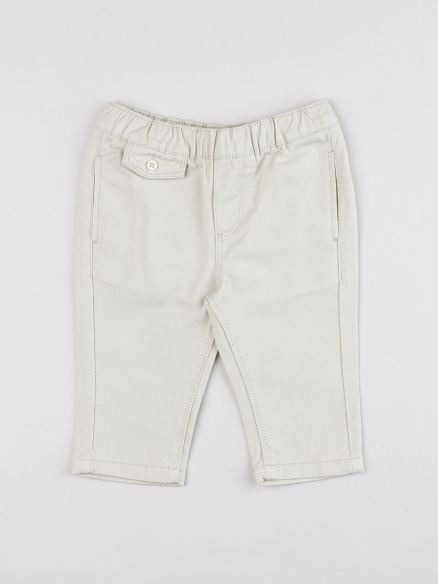 Pantaloni lunghi bimbo funzione panna