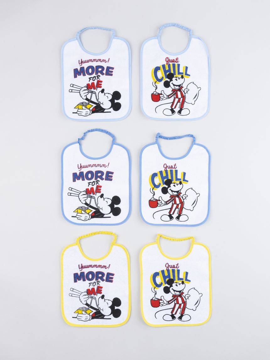 Pack 6 bavaglini bimbo disney mickey mouse multicolor