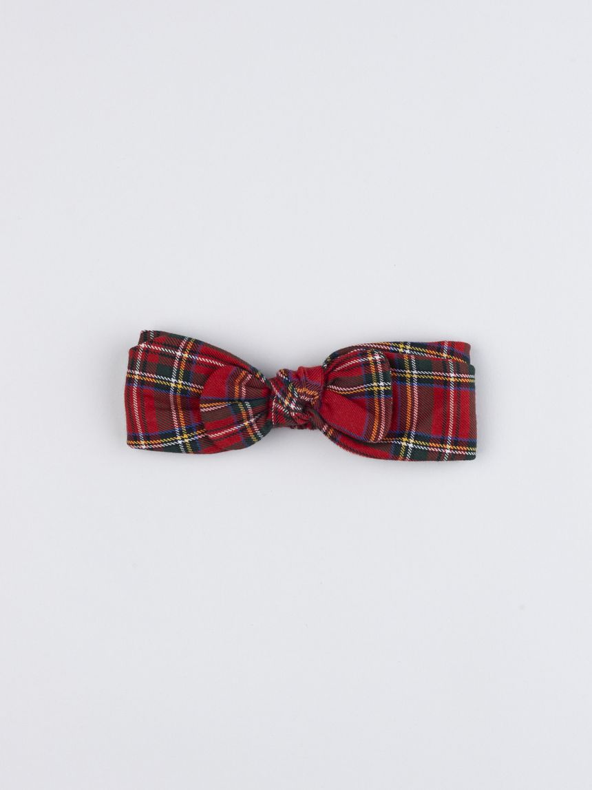 Fascia per capelli bimba tartan elegante