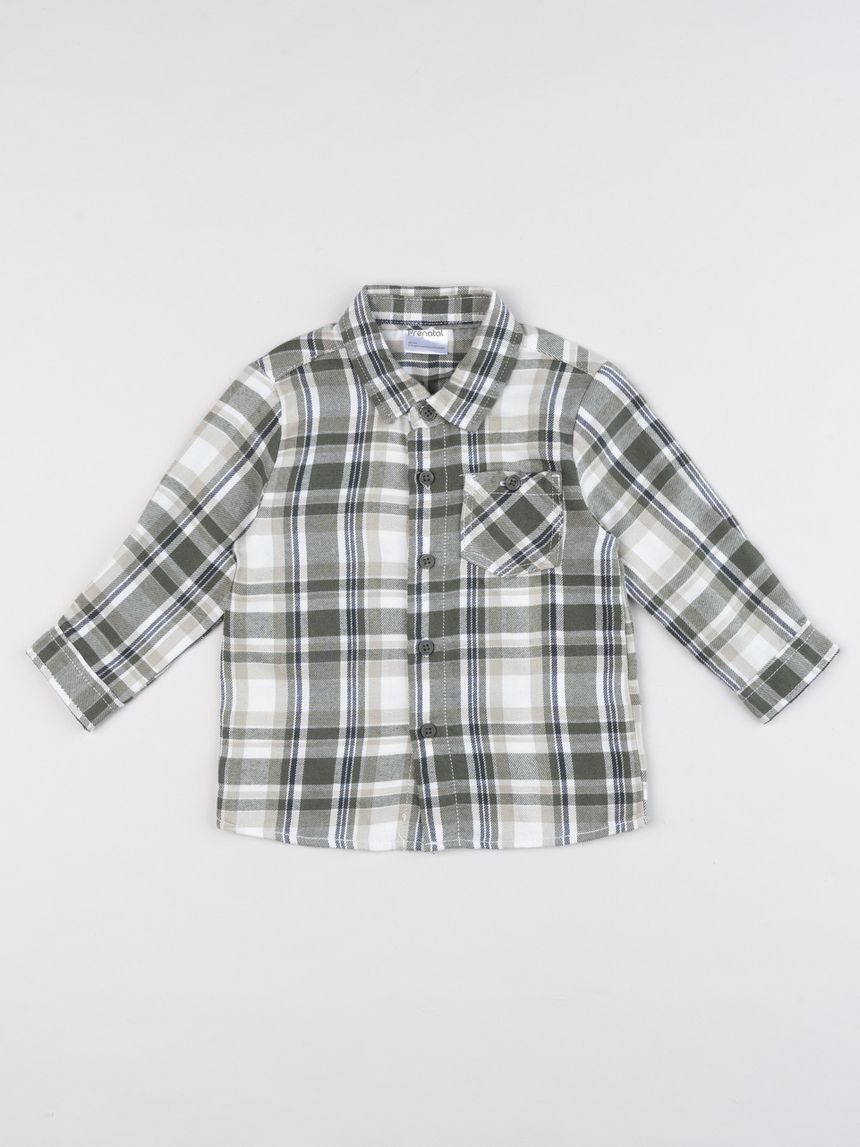 Camicia flanella bimbo a quadri multicolor
