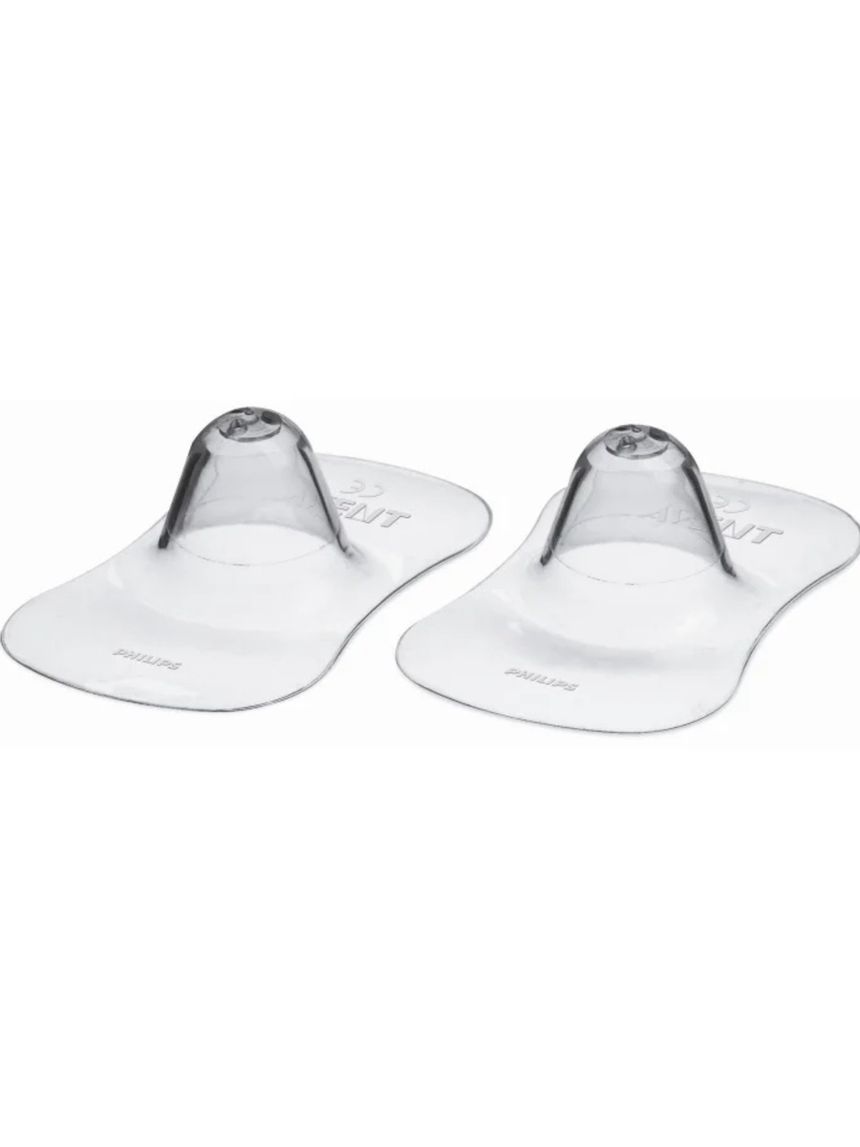 2 paracapezzoli silicone med con custodia - avent