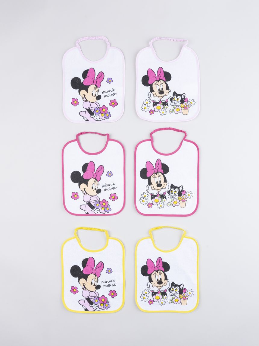 Pack 6 bavaglini bambina minnie mouse disney