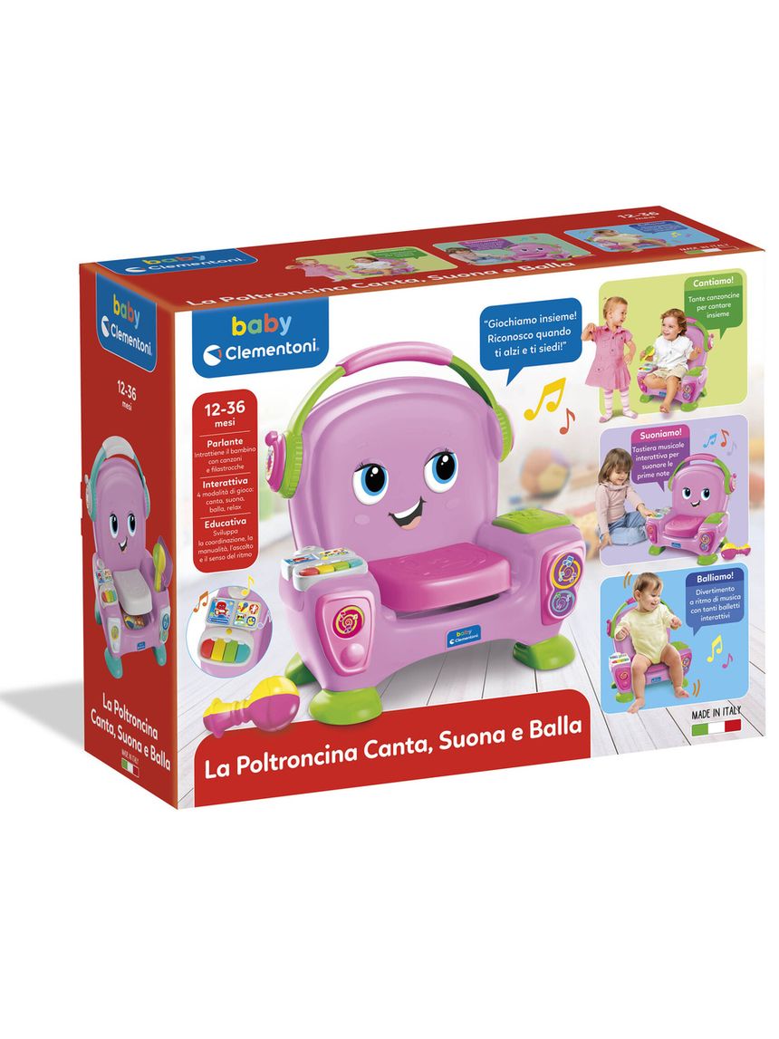 Poltroncina canta, suona e balla pink - baby clementoni