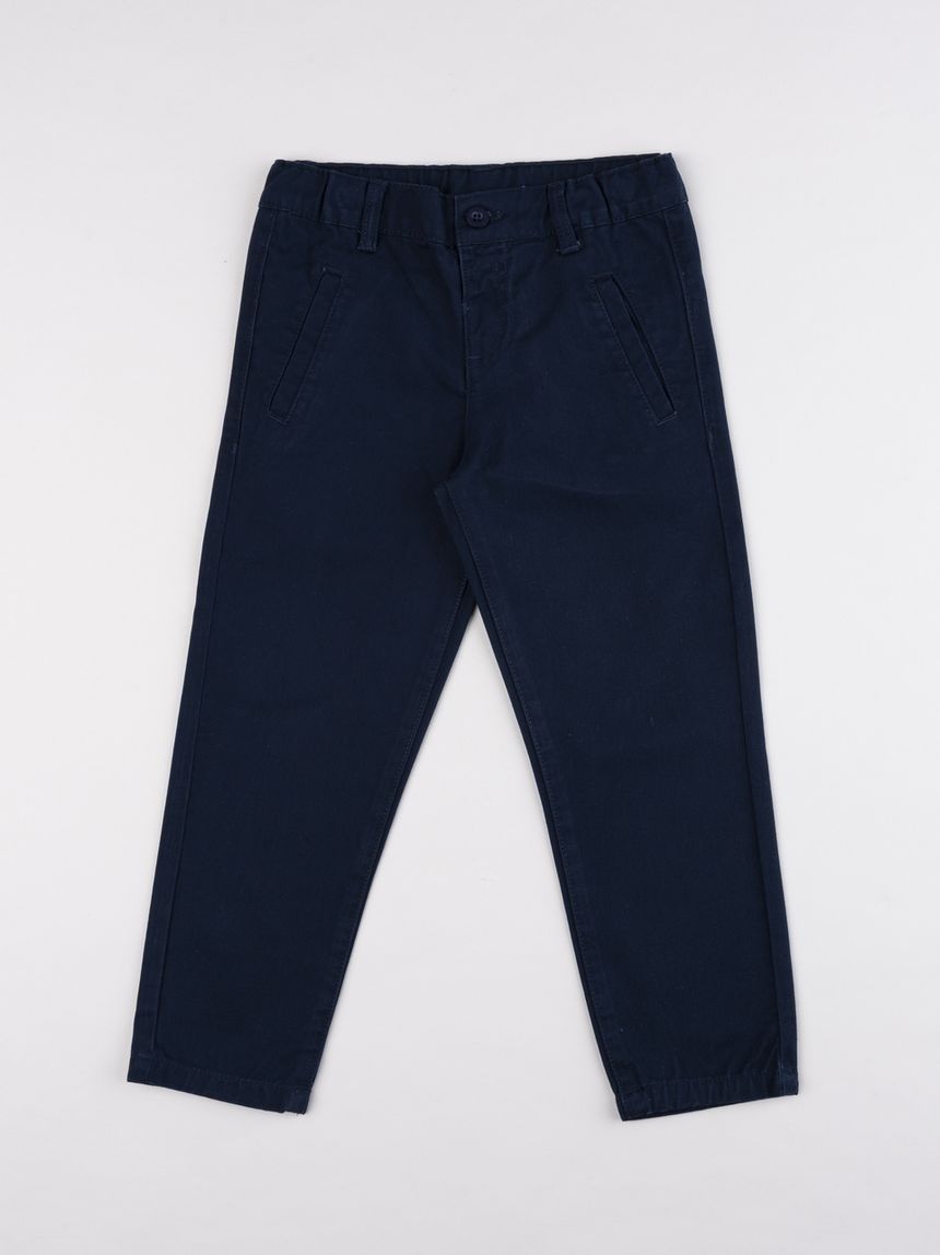 Pantaloni bambino twill blu