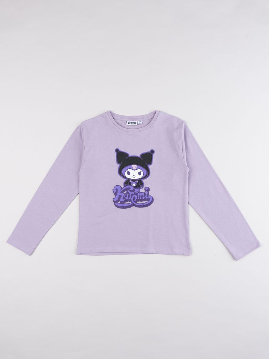 T-shirt maniche lunghe bambina kuromi lilla