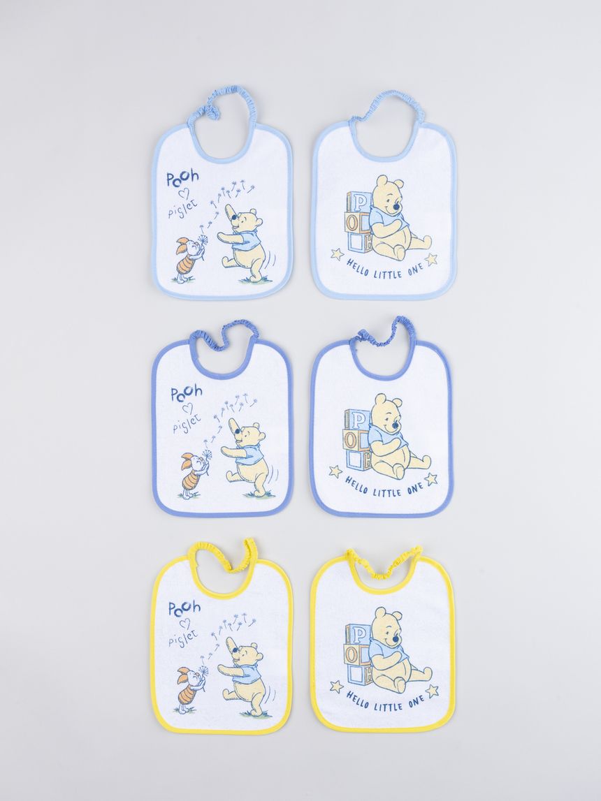 Pack 6 bavaglini bimbo winnie the pooh multicolor