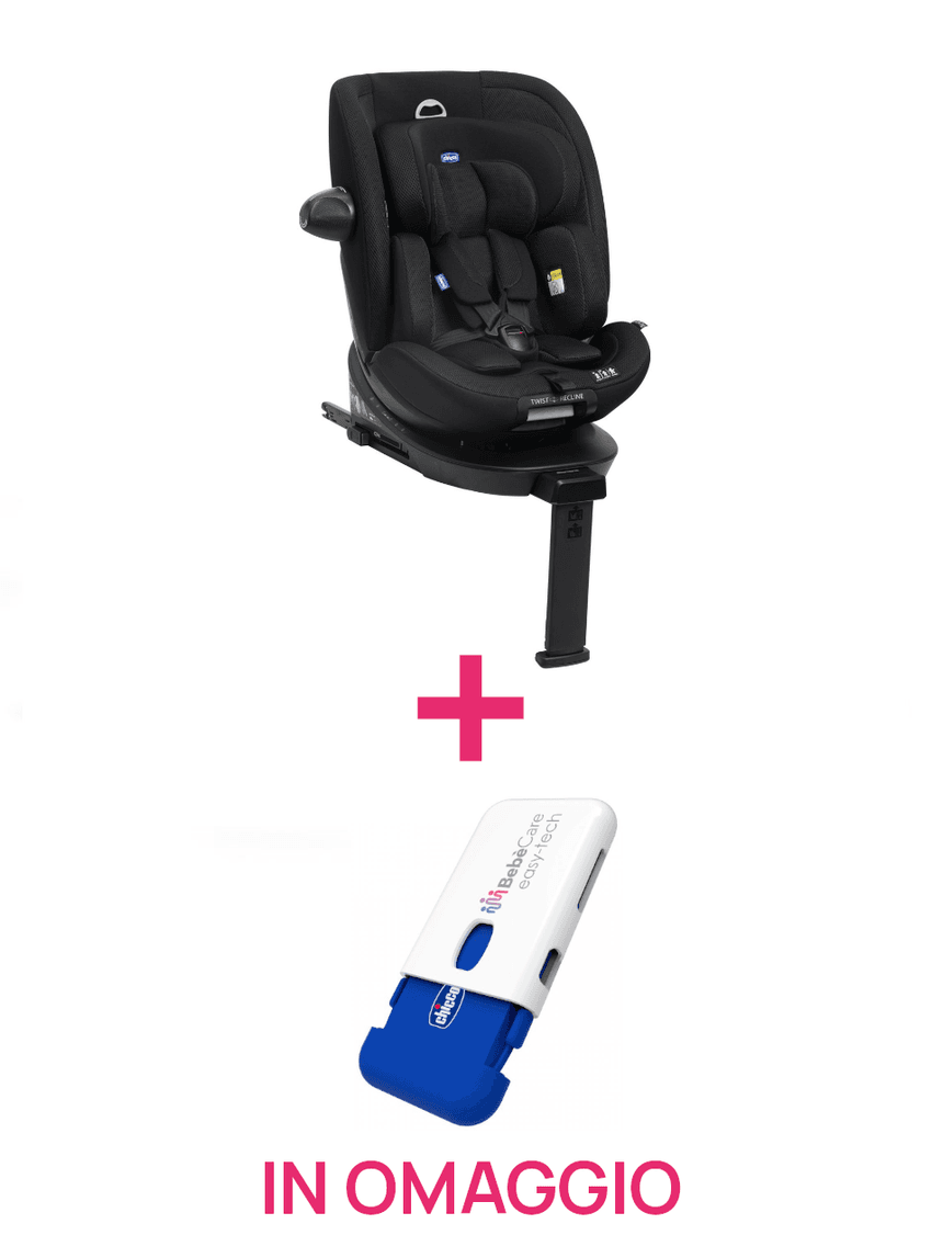 Seggiolone auto everone i-size black 40-150cm + antiabbandono easy tech in omaggio - chicco