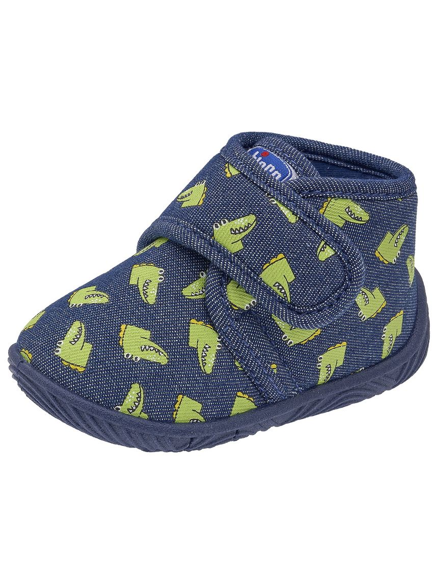 Chicco - scarpa asilo bambino timbal blu coccodrilli allover