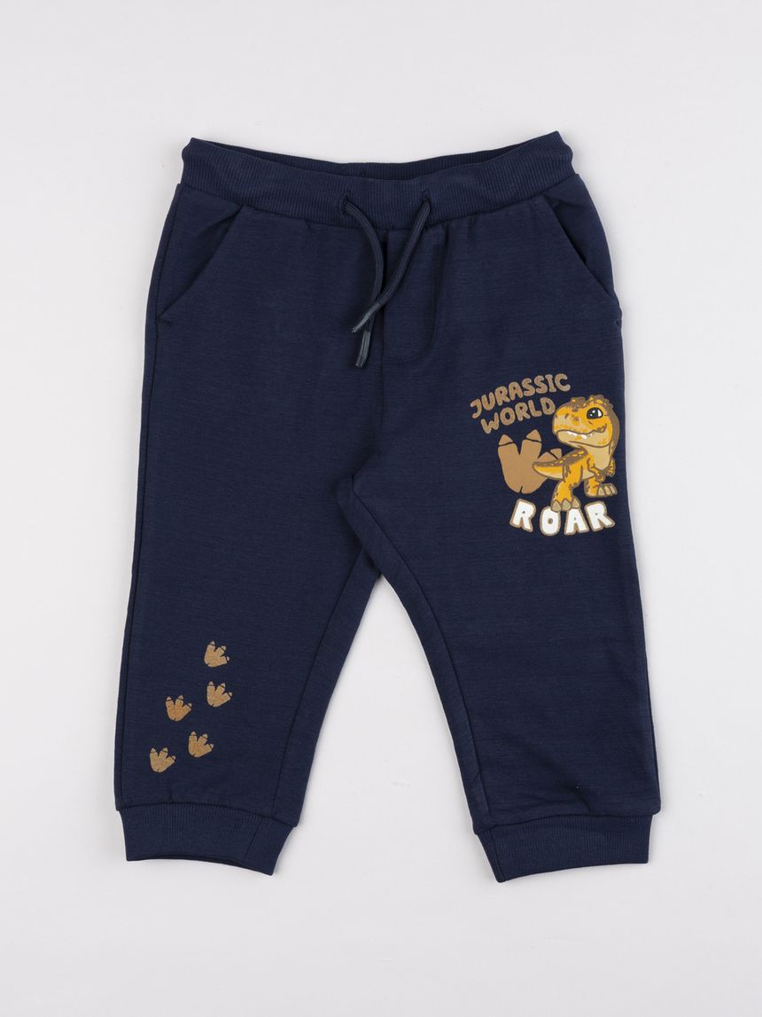 Pantaloni bimbo jurassic party blu