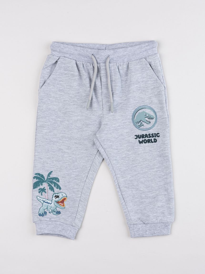 Pantaloni bimbo jurassic party grigio chiaro melange