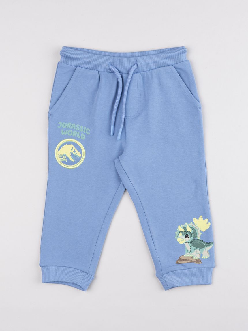 Pantaloni bimbo jurassic party azzurro medio