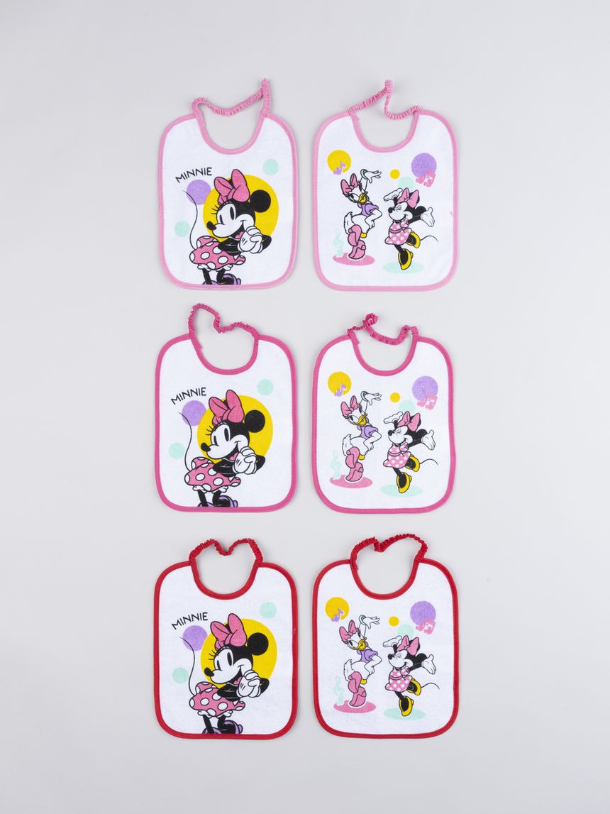 Pack 6 bavaglie bambina disney minnie e paperina