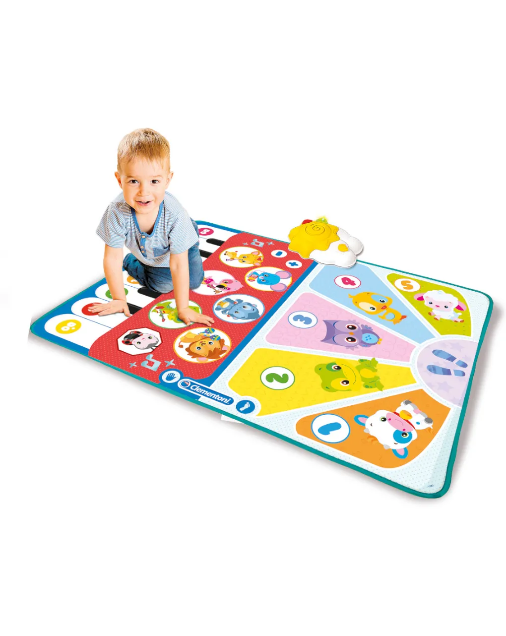 Clementoni – Tapis Musical Orchestra Salterina – 2 Modes (Mains/Pieds), Notes, Instruments, Quiz – Jouet Électronique Dès 2 Ans, Piles Incluses