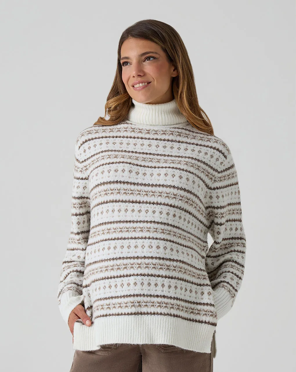 Maglione Premaman C&A – Maglia Fine Con Cintura, Scollo Rotondo, Maniche Lunghe, Lavaggio Delicato A 30°C