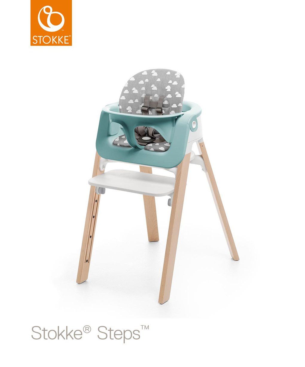 Cuscino stokke® steps baby set - grey clouds