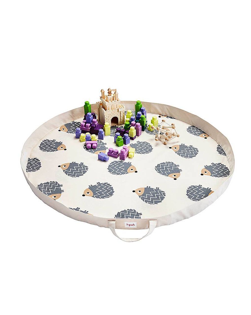 Tappeto gioco neonato fantasia riccio grigio