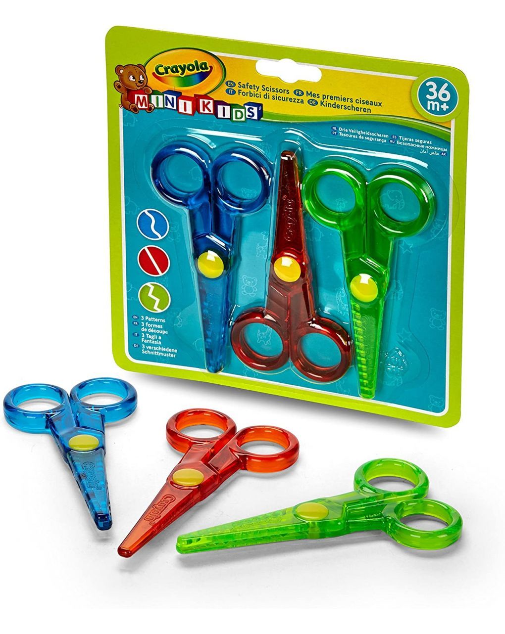 Crayola - 3 forbici sicurezza mini kids