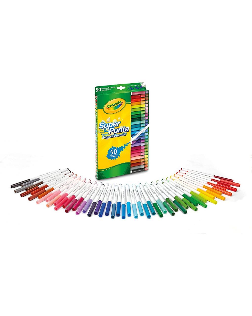 Crayola - 50 pennarelli superpunta lavabili