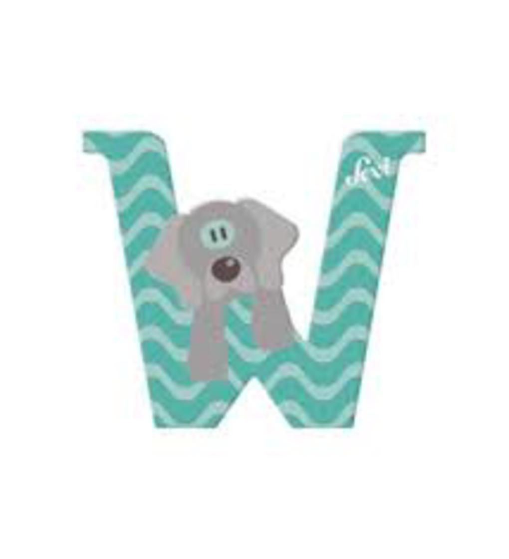 Lettera w weimaraner