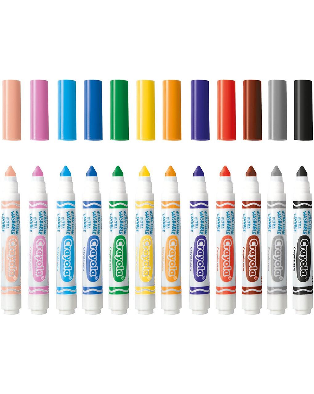 Crayola - 12 colori fibra punta maxi lavabilissimi