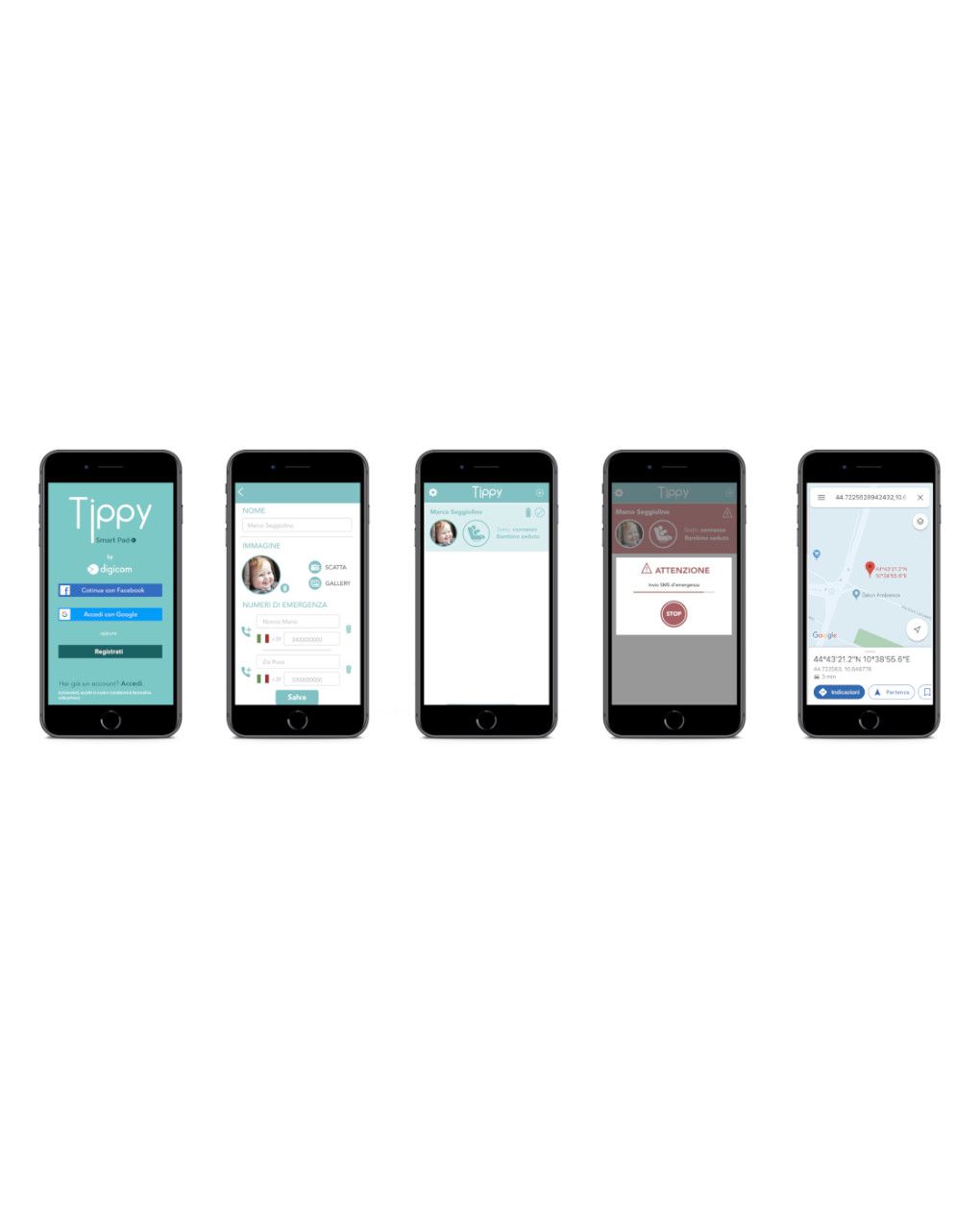 Sistema di sicurezza per auto smart pad - tippy