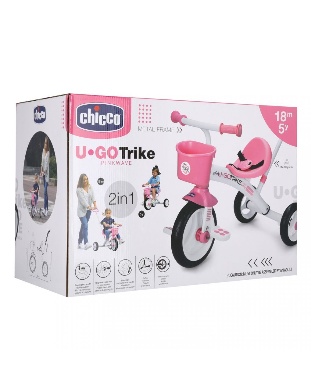 Chicco - triciclo u-go rosa