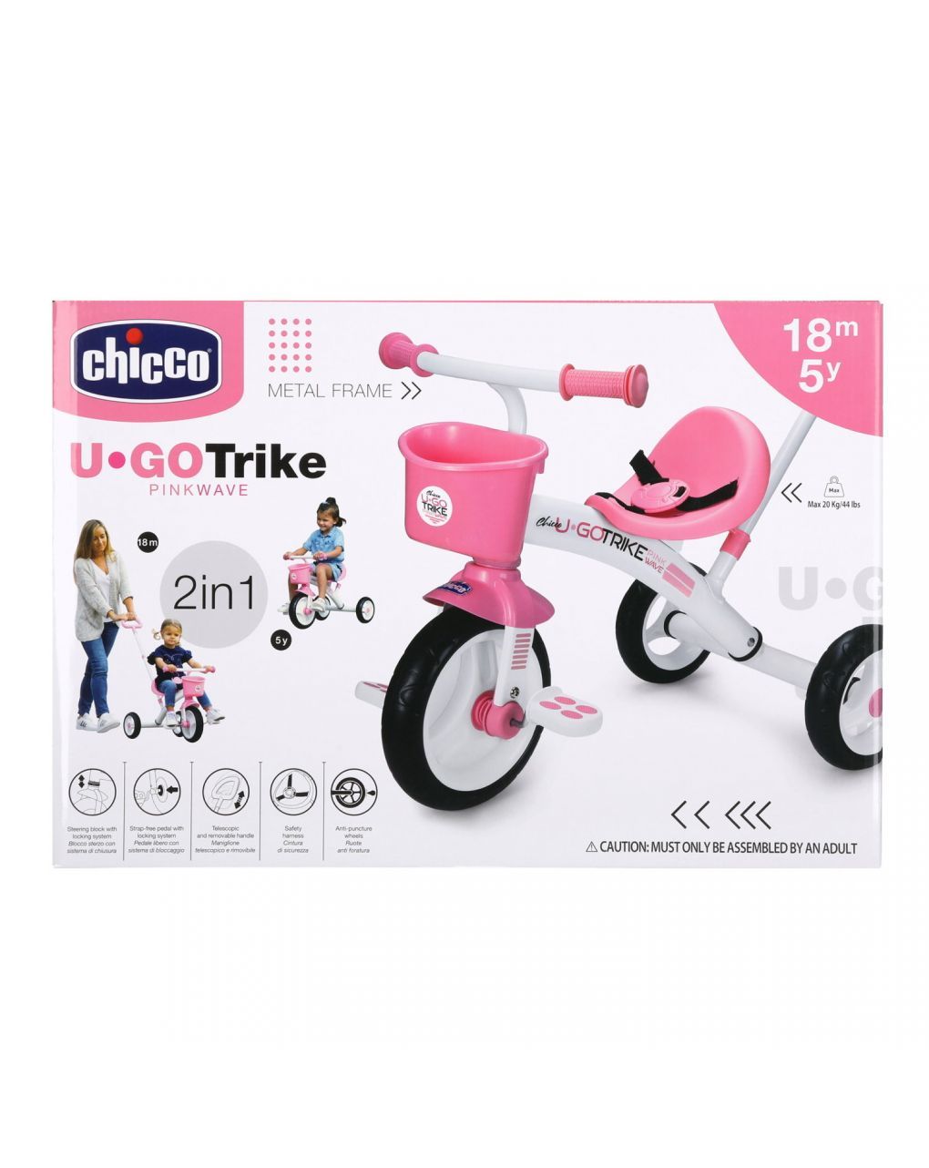Chicco - triciclo u-go rosa