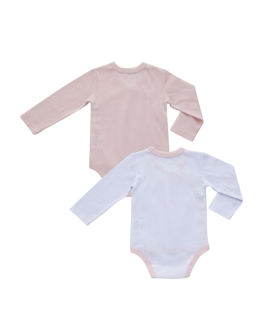 Pack 2 pezzi body con manica lunga e stampa farfalle